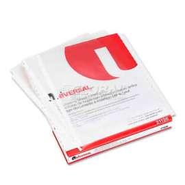 Universal Top-Load Poly Sheet Protectors, Std Gauge, Nonglare, Clear, 50/Box