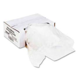 Universal High-Density Shredder Bags, 13w x 13d x 28h, 100 Bags/Carton, Clear