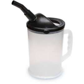 Funnel King Heavy-Duty 87 oz. Graduated Measuring Container w/ 4" Black Spout - 94026