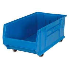 Quantum Mobile Hulk Plastic Stacking Bin, 16-1/2"W x 29-7/8""D x 11"H, Blue