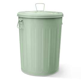 Plexon 20 Gallon Metal Trash Can with Lid Outdoor Large Garbage Can Decorative Trash Can Heavy Duty Powder Coated Metal Bucket with Lid for Garage Workshop Storage Farmhouse, Green