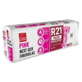 R-21 Faced Fiberglass Insulation Batt 15 in. x 93 in. (1 Bag)