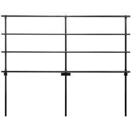 NPS - Black Steel Back Guard Rails for 18" x 32" Straight Risers