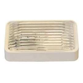 RECTANGLE PORCH/WHITE W/AMBER/CLR L