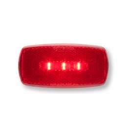 LED M/C;OVAL;BLK; RED