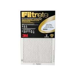 Filtrete EA00DC-6C Allergen Reduction Filter, 20 in L, 16 in W, 12 MERV, 2200 MPR