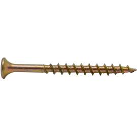 ProFIT 0333194G Screw, #10 Thread, 3-1/2 in L, Coarse Thread, Bugle Head, Star Drive, Steel, Yellow Zinc
