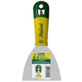 Richard 01213 Flexible Putty Knife, 3 in W Blade, HCS Blade, Polypropylene Handle