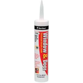 Red Devil 0876 Siliconized Acrylic Caulk, Clear, -20 to 180 deg F, 10.1 fl-oz Cartridge