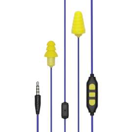 Plugfones Guardian Plus PGP-UY Earphones, 23/26 dB SPL, Blue/Yellow