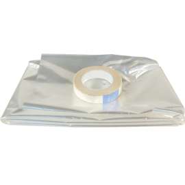 Climaloc CI12781 Insulating Shrink Film, 24 in W, 0.6 mil Thick, 64 in L, Clear