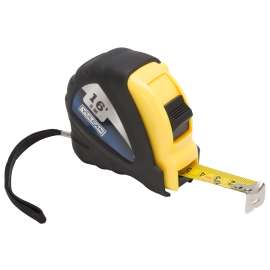 Vulcan 56-5X19-A Tape Measure, 16 ft L Blade, 3/4 in W Blade, Steel Blade, ABS Plastic Case, Yellow Case