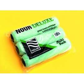 NOUR Z 9C10-3 Deluxe Roller Refill, 3/8 in Thick Nap, 9-1/2 in L, Polyester Cover