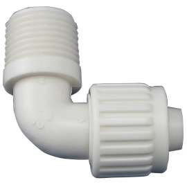 Flair-It PEXLOCK 16803 Pipe Elbow, 1/2 in, MPT, 90 deg Angle