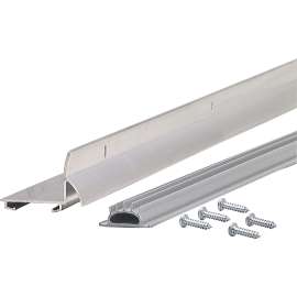 M-D DB001 Series 81901 Door Bottom with Drip Cap, 36 in L, 1-1/4 in W, 1-1/4 in H, Aluminum, Mill