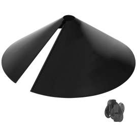 Squirrel-X 38023 Squirrel Baffle, Wrap-Around, Steel, Dark Green, Powder-Coated