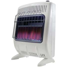 Mr. Heater F299720 Vent-Free Blue Flame Gas Heater, 20 lb Fuel Tank, Propane, 20000 Btu, 500 sq-ft Heating Area