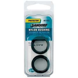 Jandorf 61443 Conduit Bushing, Nylon, Black, 11/16 in Dia Panel Hole, 0.453 in Thick Panel