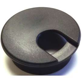 Jandorf 61606 Desk Grommet, 2 in Dia Cable, Polystyrene, Black