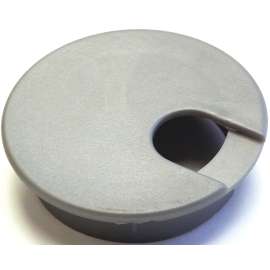 Jandorf 61618 Desk Grommet, 2-1/2 in Dia Cable, Polystyrene, Silver