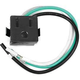 Jandorf 61016 Single Receptacle, 3 -Pole, 125 V, 15 A, Black