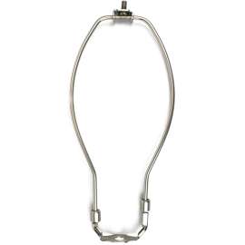 Jandorf 60125 Lamp Harp, 10 in L, Brushed Pewter Fixture