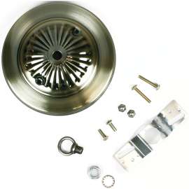 Jandorf 60215 Canopy Kit, Ceiling, Traditional, Antique Brass, For: Outlet Box and Hang Ceiling Fixture