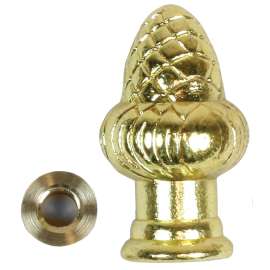 Jandorf 60104 Lamp Finial, Brass