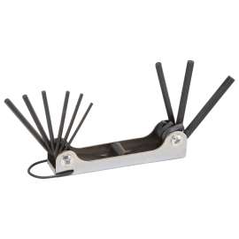 Vulcan TW-001-06 Hex Key Set, 9-Piece, Chrome Vanadium Steel, Black