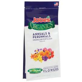 Jobes 09627 Annual/Perennials Organic Fertilizer, 4 lb, Granular, 3-5-4 N-P-K Ratio