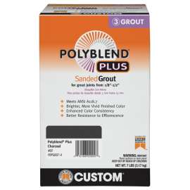 CUSTOM Polyblend PBPG607-4 Sanded Grout, Solid Powder, Characteristic, Charcoal, 7 lb Box