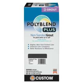 CUSTOM Polyblend PBPG6010 Non-Sanded Grout, Solid Powder, Characteristic, Charcoal, 10 lb Box