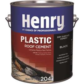Henry HE204042 Plastic Roof Cement, Black, Liquid, 1 gal Can