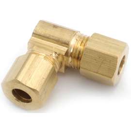 Anderson Metals 750065-06 Tube Union Elbow, 3/8 in, 90 deg Angle, Brass, 200 psi Pressure