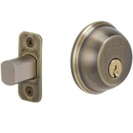 Schlage B60NV609KA4 Deadbolt, 1-Cylinder, Antique Brass