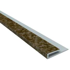 Fasade 92327 J-Trim Backsplash, 18 in L, Thermoplastic, Smoked Pewter