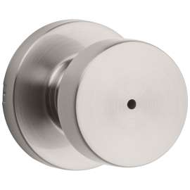 Kwikset Signature Series 730PSK RDT 15 CP Privacy Door Lock, Knob Handle, Zinc, Satin Nickel, 2-3/8 to 2-3/4 in Backset