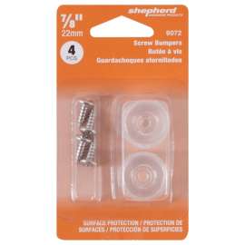 Shepherd Hardware 9072 Screw Bumper, 7/8 in, Round, Rubber