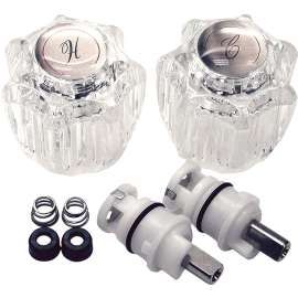 Danco 39675 Faucet Repair Trim Kit, Complete, Clear, For: Delta/Delux Double Handle Faucets