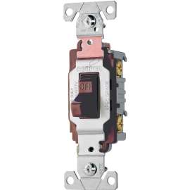 Eaton Wiring Devices CS120BK Toggle Switch, 20 A, 120/277 V, Screw Terminal, Nylon Housing Material, Black