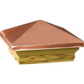 Maine Ornamental 72223 Post Cap, 4 in L, 4 in W, Cedar