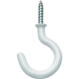 OOK 50352 Cup Hook, 7/8 in L, Vinyl-Coated