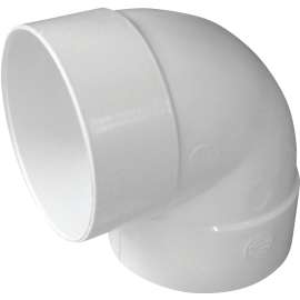 CANPLAS 414156BC Short Turn Pipe Elbow, 6 in, Hub, 90 deg Angle, PVC, White