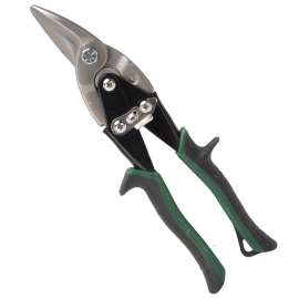 Vulcan TS-01020 Aviation Snip, 10-1/8 in OAL, Right Cut, Chrome Vanadium Steel Blade, Cushion Grip Handle