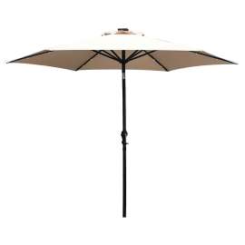 Seasonal Trends 59792 Tilt/Crank Market Umbrella with LED Lights, 94.4 in H, 106.2 in W Canopy, 106.2 in L Canopy