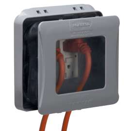 TAYMAC EXTRA DUTY ML2500G Electrical Box Cover, 3 in L, 5.77 in W, 2 -Gang, Polycarbonate/Synthetic Neoprene Rubber