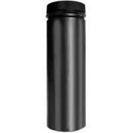 SELKIRK DSP8P12-1 Stove Pipe, 8 in ID x 8-1/2 in OD Dia, 12 in L, Aluminized Steel/Stainless Steel, Black