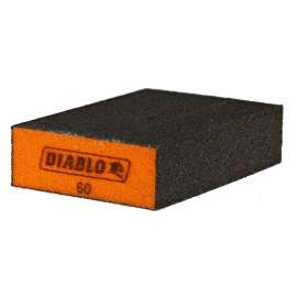 Diablo ENDURA-BOND DFBBLOCMED01G Flat Edge Sanding Block, 4 in L, 2-1/2 in W, 60 Grit, Medium