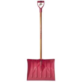 Mount Waldo Plastics 18SFWP Snow Shovel, 18 in W Blade, 5-1/2 in L Blade, Plastic Blade, 51-1/2 in OAL, Pink