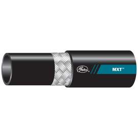 GATES MXT 70335 Wire Braid Hose, 1.38 in OD, 1 in ID, 165 ft L, 2400 psi Pressure, Synthetic Rubber, Black